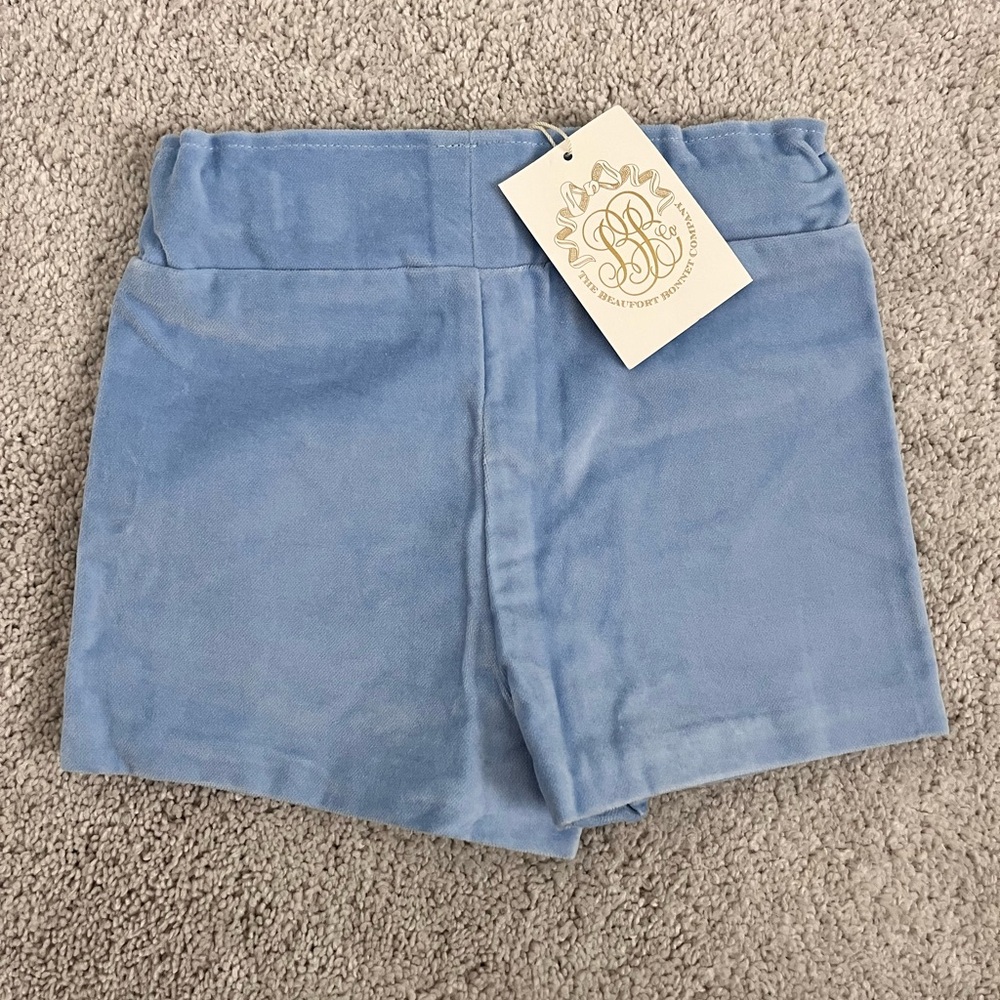 The Beaufort Bonnet Company Boys Sherwood Shorts Velveteen Blue 18-24 Months